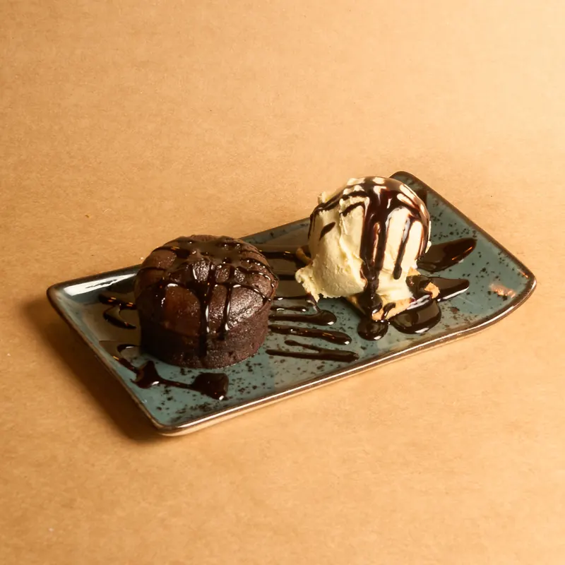 Coulant de chocolate con helado Tronco Grill